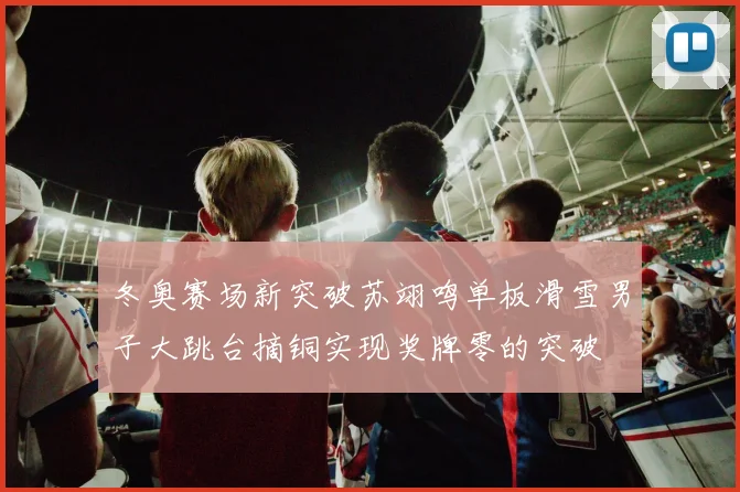 冬奥赛场新突破苏翊鸣单板滑雪男子大跳台摘铜实现奖牌零的突破